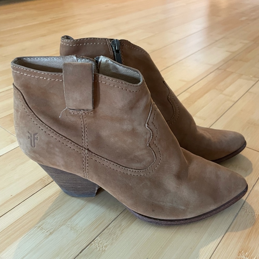 Frye Western Suede Ankle Bootie